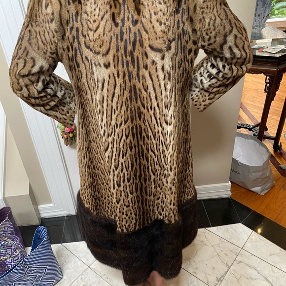 Christian Dior Ocelot with Mink Trim Fur Coat - Picture 3 of 8